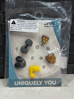 Crocs Kids White Jibbitz Charm Pack - Yellow & Multicolor Accents